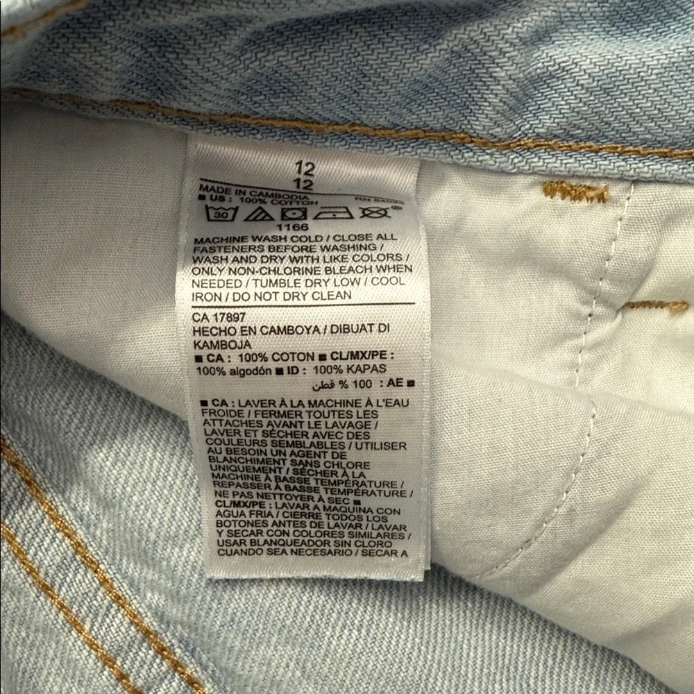 Girls Old Navy Light Blue Denim Jeans Adjustable Waist